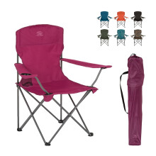 Highlander Camping Chair - Compact & Lightweight Folding Chair, 2.2kg, Portable Chair for Outdoors, Durable Steel Frame Arm Chair with Cup Holder