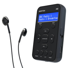 AZATOM A2 DAB/DAB+ Portable Digital Radio, Sports model, Pocket size, Rechargeable battery with 24hr playtime, Earphone, 40 Station Presets, Clock