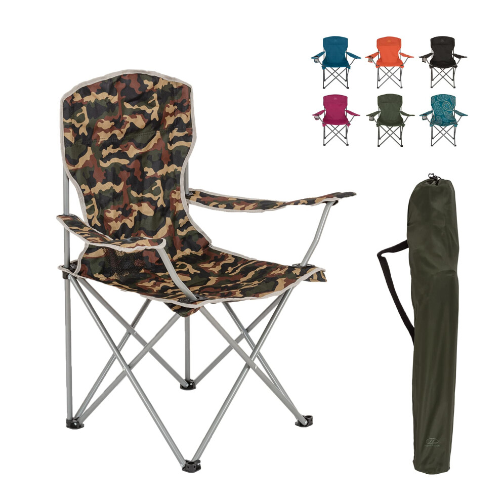 Photos - Outdoor Furniture Highlander Camping Chair - Compact & Lightweight Folding Chair, 2.2kg, Portable Chair for Outdoors, Durable Steel Frame Arm 