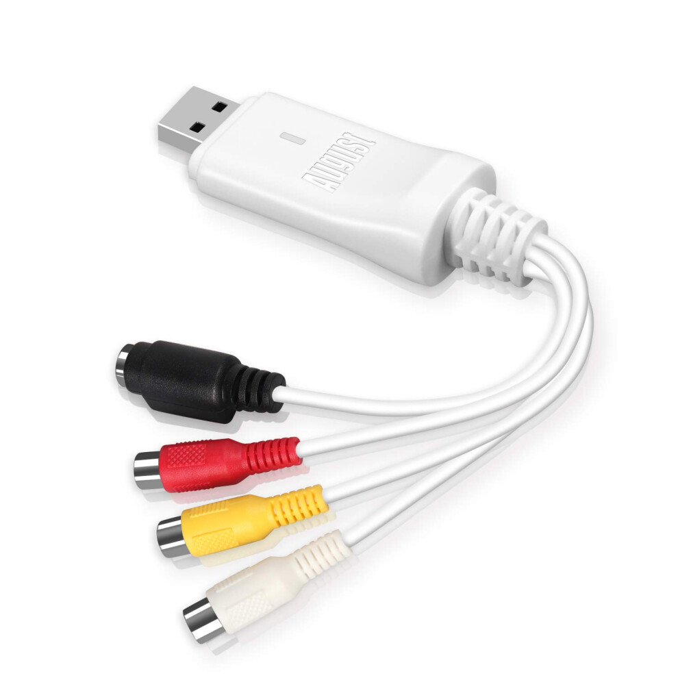 Video Capture Card Usb - August Vgb300 - Transfer Vhs Hi8 8Mm Tapes To Pc Or Mac Composite In Or S-Video For Camcorders And Video Recorder Vcr/Capture 5051216752028