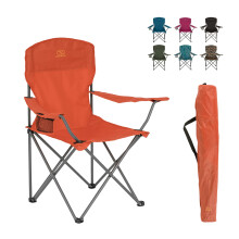 Highlander Camping Chair - Compact & Lightweight Folding Chair, 2.2kg, Portable Chair for Outdoors, Durable Steel Frame Arm Chair with Cup Holder