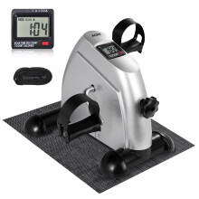 AGM Mini Bike, Mini Exercise Bike Leg Machine Digital Under Desk Bike Foot Cycle Arm & Leg Pedal Machine with LCD Screen Display