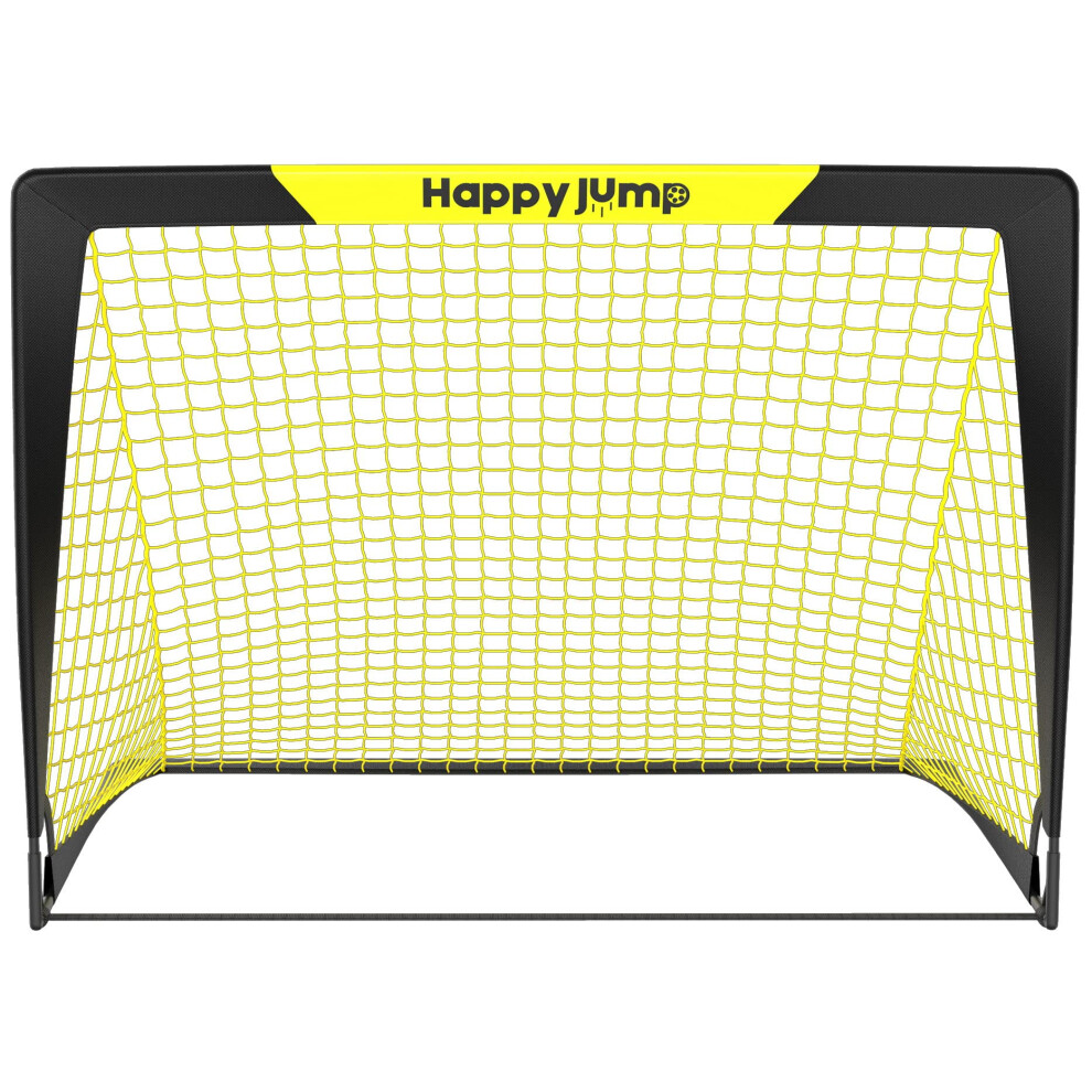 Happy Jump Football Goal Pop up Football Net Post for Garden Football Training 1 Pack (3'x2.2', Black+Yellow)