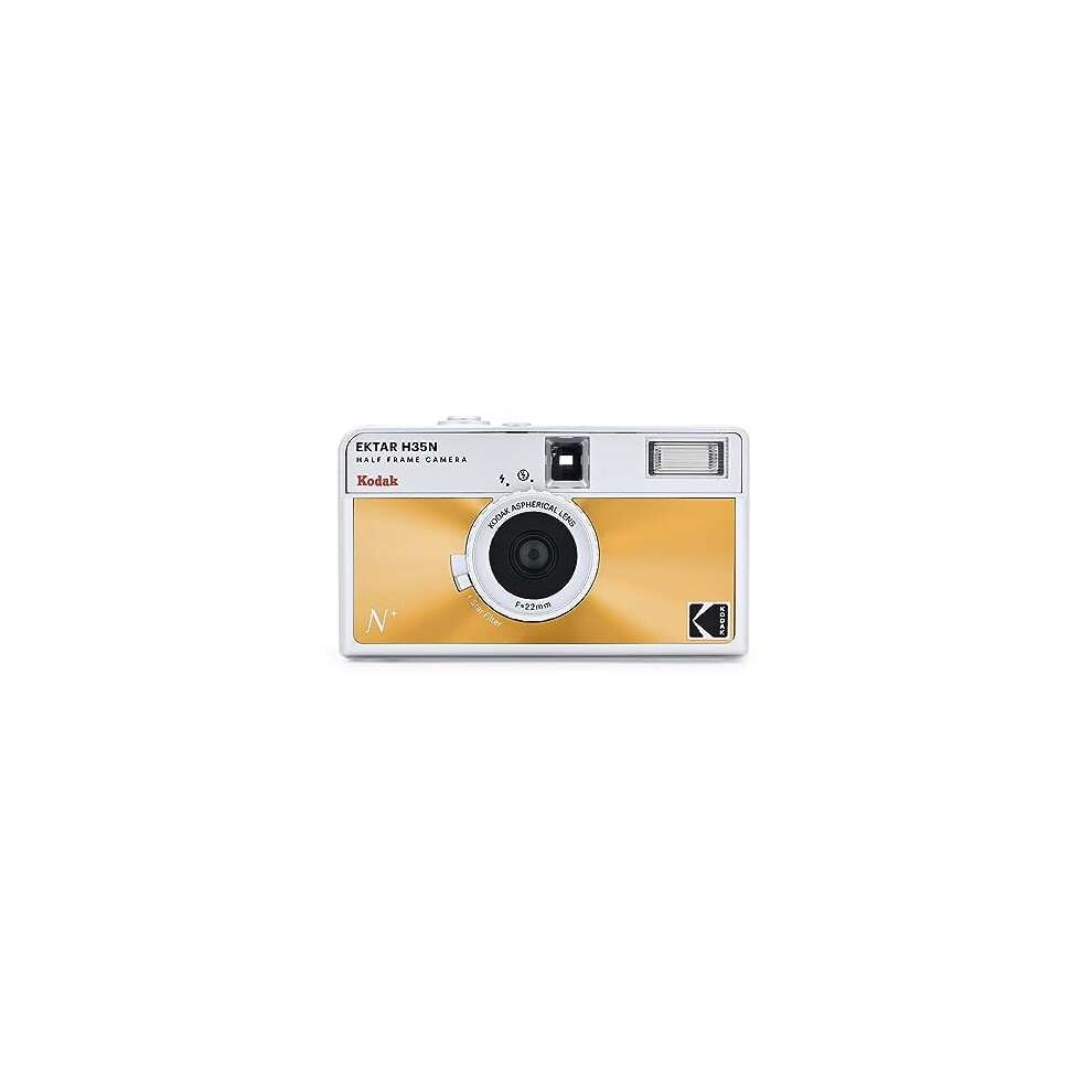 KODAK EKTAR H35N Half Frame Film Camera, 35mm, Reusable, Focus-Free, Bulb Function, Built-in Star Filter, Coated Improved Lens (Film & AAA Battery are