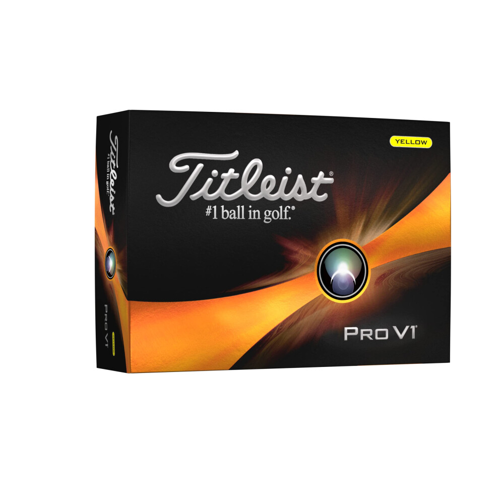 TITLEIST 2023 Pro V1 Golf Ball, Yellow