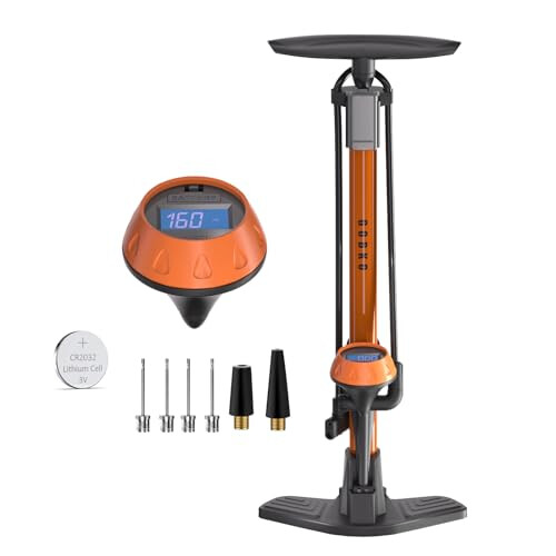 Bike floor pump with shops gauge