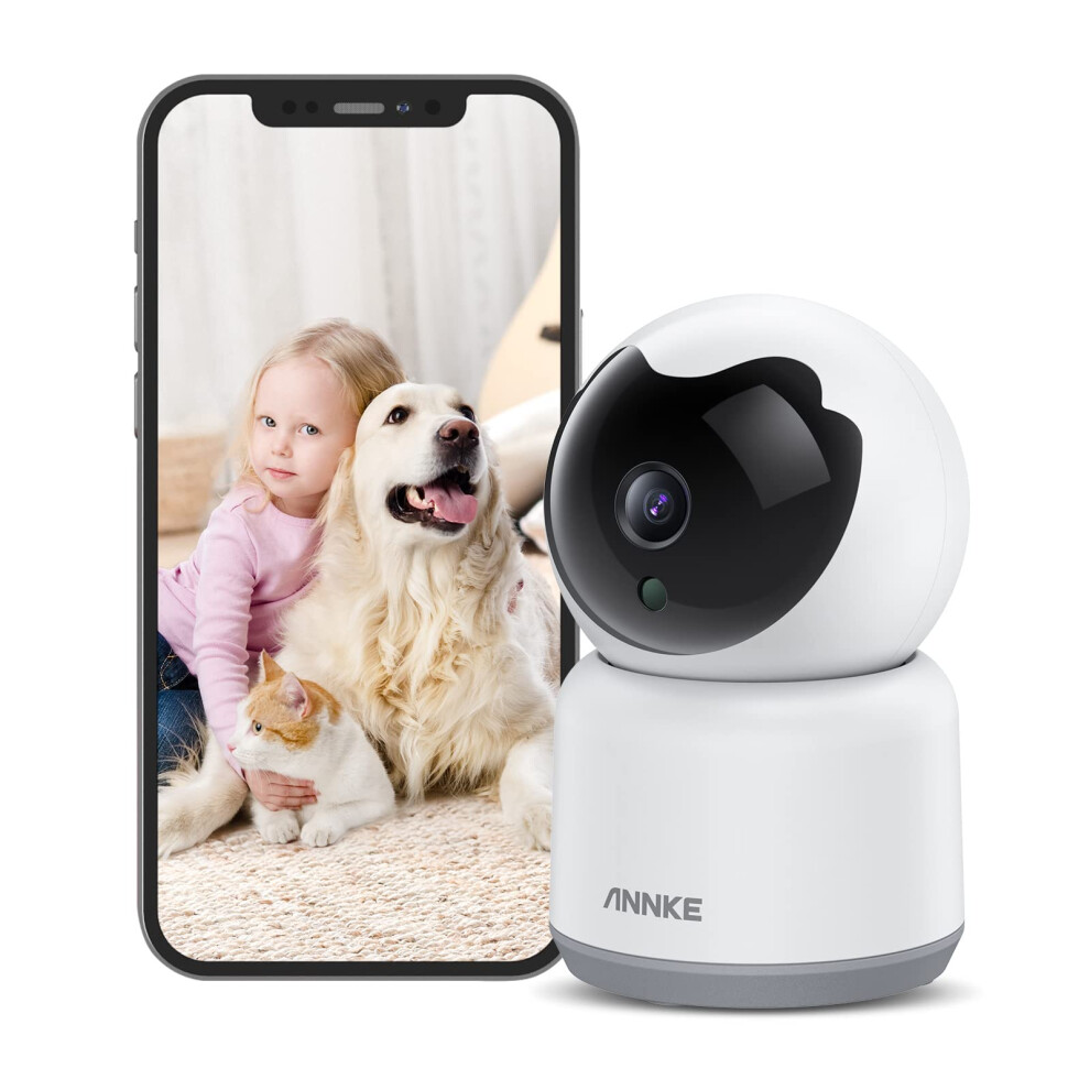 ANNKE Crater 2-2K WiFi Pan Tilt Smart Security Camera, Upgraded 3MP Baby/Pet Monitor, Indoor Camera 360-degree with Two-Way Audio, Human Motion