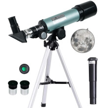 Mijiao Telescope for Kids, Astronomical Telescope Zoom 90X HD Outdoor Monocular Space Telescopes Portable Refractor Spotting Scope With Tripod,