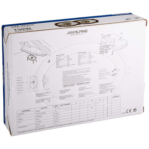 Alpine SXE 4625 S Car Loudspeaker, 60W 2