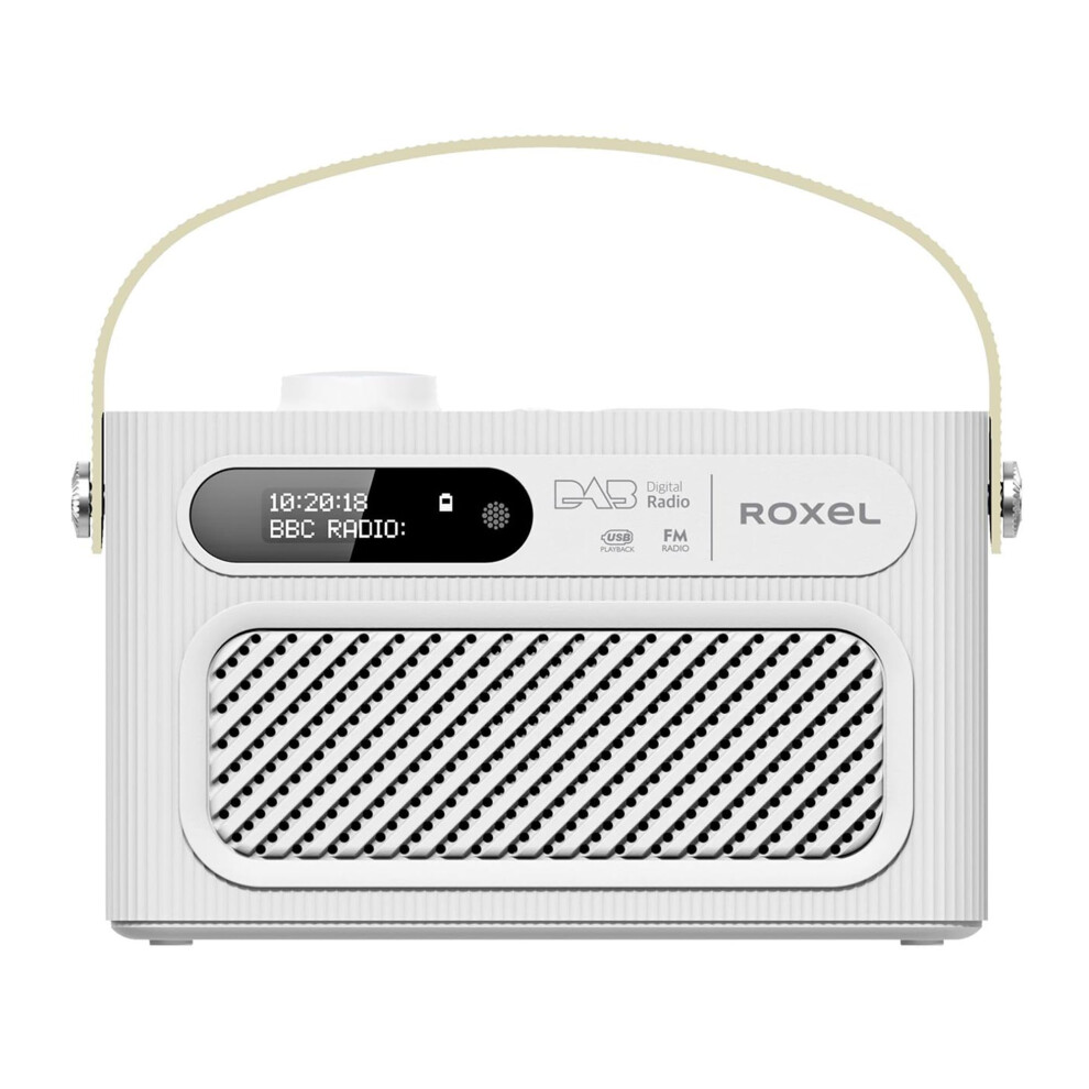 Roxel RDR-40 Stereo DAB/DAB+ Digital and FM Radio Portable Wireless Speaker with Dual Alarm Clock Function, USB & Micro SD MP3 Playback Function,