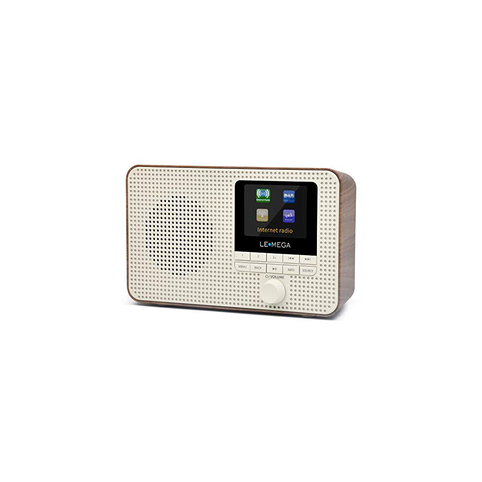 Lemega Ir1 Portable Internet Radio Wifi,Dab/Dab+/Fm Digital Radio,Bluetooth,Dual Alarms Clock,Sleep Snooze Timer,60 Presets,Headphone-Output,Colour 5051216758976