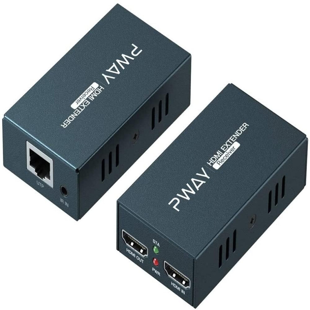 Pw-Ht225pir Hdmi Extender 195Ft/60M Transmission Over Single Cat5e/6/7 Full Hd 1080P Support Ir Control Loop Out 3D Edid Function 5051216759157