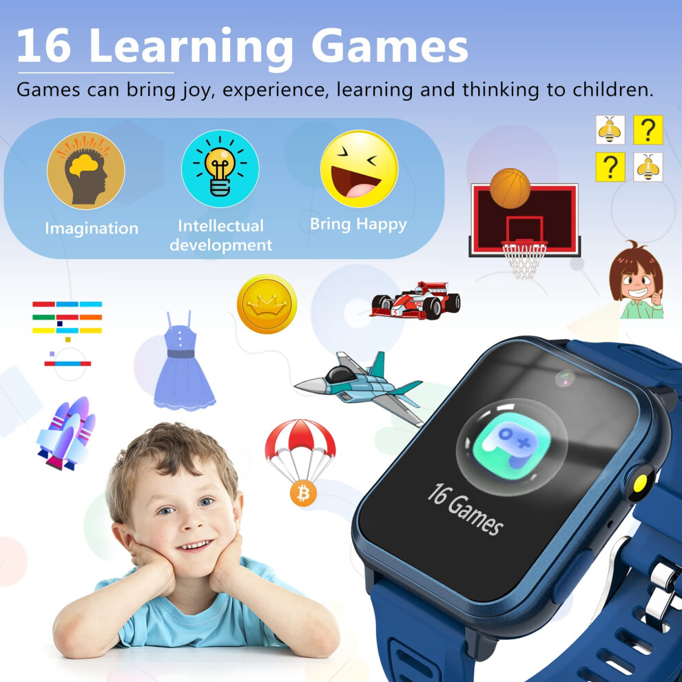 Kids Smart Game Watch for Boys Girls Age 3-12 with 1.54