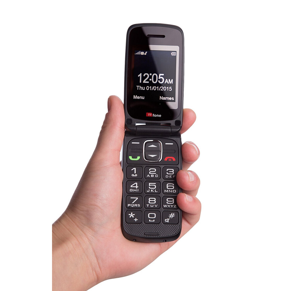 ttfone-star-big-button-simple-easy-to-use-clamshell-flip-sim-free-mobile-phone---grey-tt300g