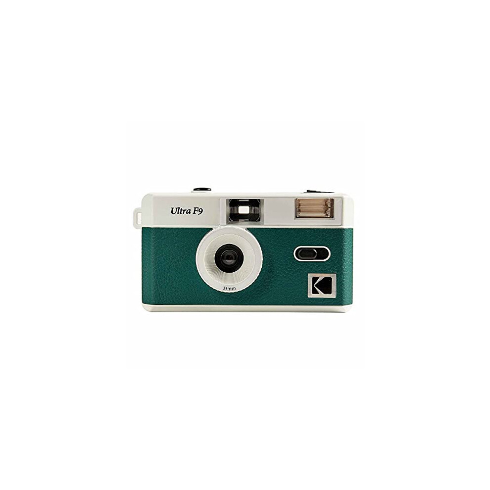 Kodak Ultra F9 35mm Film Camera Camera - Retro Style, Focus Free, Reusable, Built in Flash, Easy to Use (Dark Night Green)