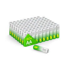 AA Batteries Pack of 80 1.5V / Mignon / LR06 / MN1500/ AM3 by GP Batteries AA Extra Alkaline Batteries ideal for: Toys/Controllers/Torch/Mouse