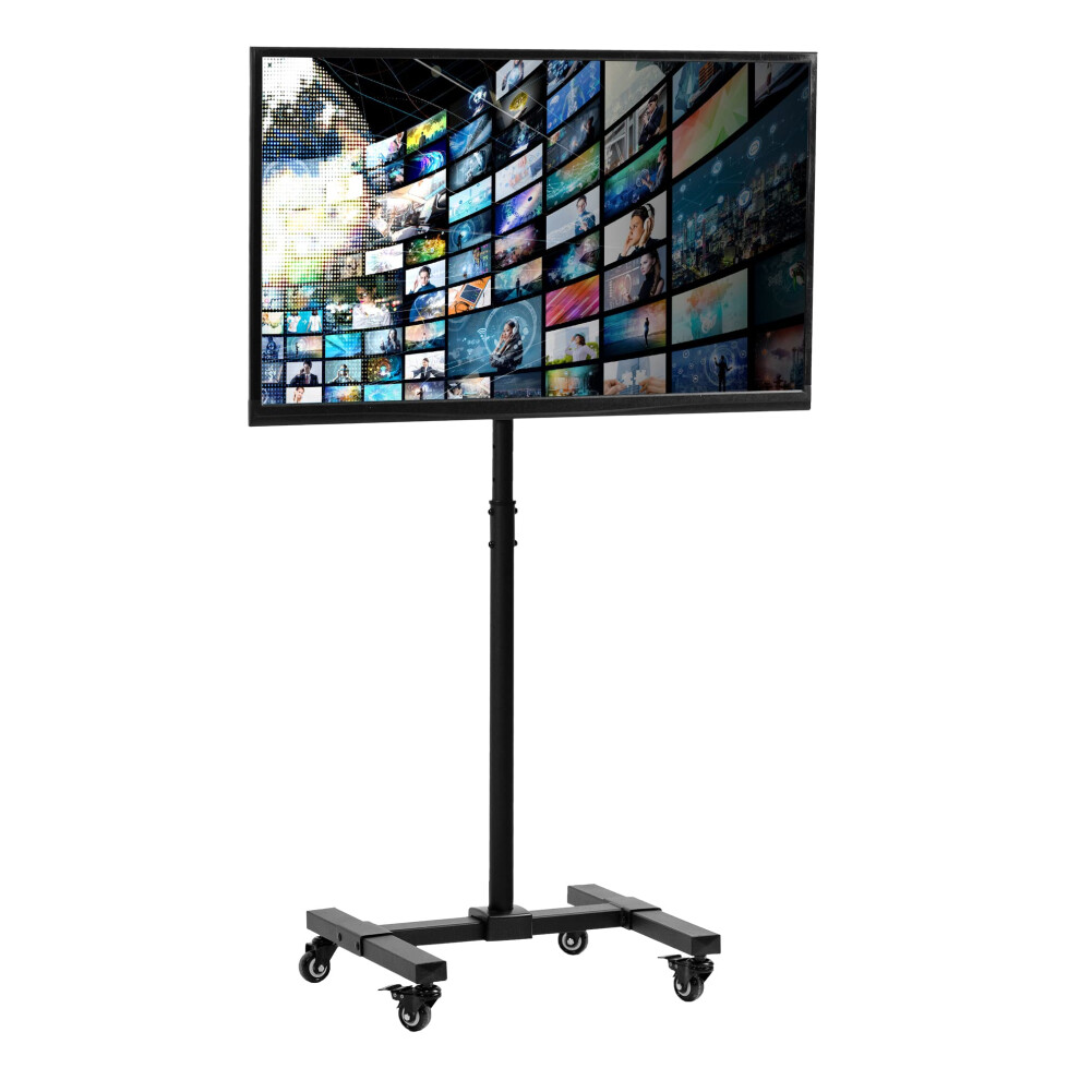 VIVO Mobile TV Display Stand for 13 to 42 inch LED LCD Flat Panel Screens, Rolling Floor Stand Height Adjustable Mount with Wheels STAND-TV07W