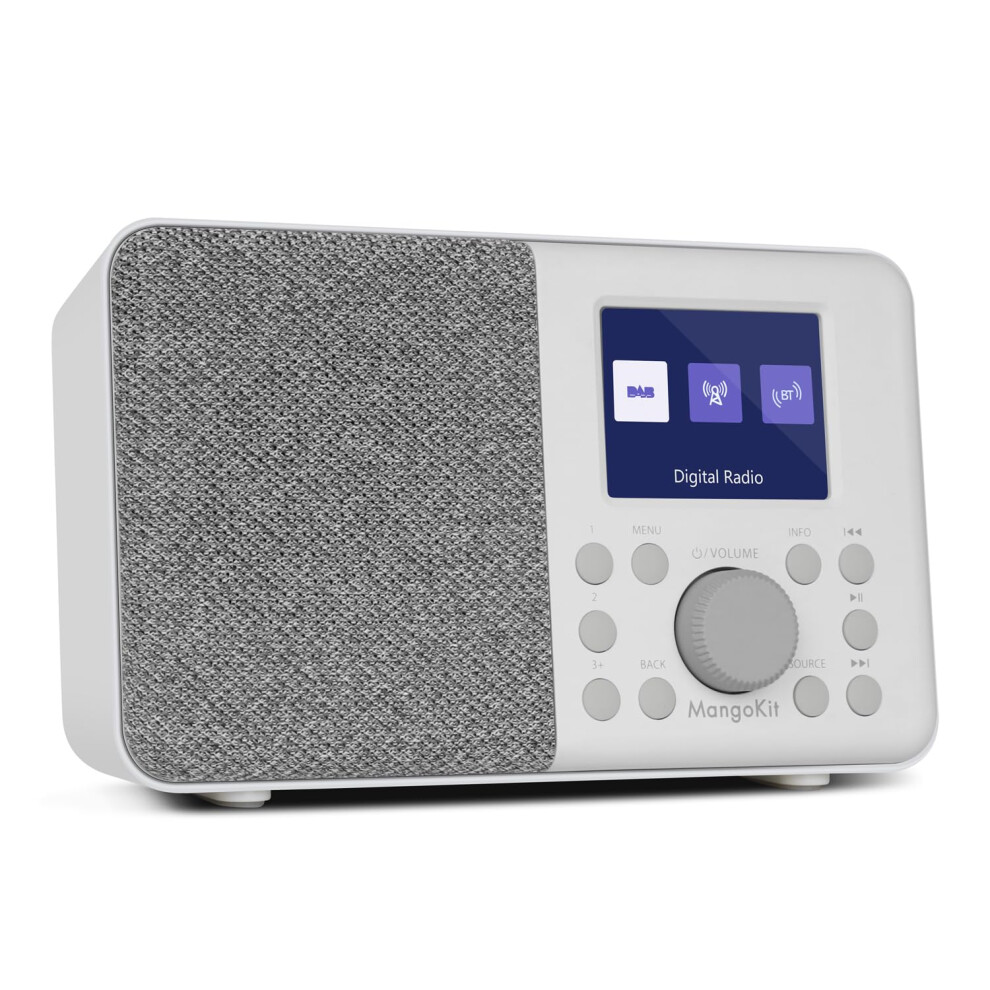 Mangokit Md3 Dab Radio,Dab+ Digital Radio,Portable Bluetooth Radio And Fm Kitchen Radio W/Color Display,40 Preset Stations,Alarms And Clock,Snooze 5051216809586