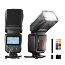 PHOTOOLEX LCD Flash Speedlite for Canon Nikon Sony Panasonic Olympus Fujifilm Pentax Sigma Minolta Leica and Other SLR Digital SLR Film SLR Cameras