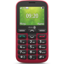 Doro 1380 Unlocked 2G Network ONLY Dual SIM Mobile Phone for Seniors with 2.4" Display, Camera and Assistance Button [UK and Irish Version] (Red) - Refurbished