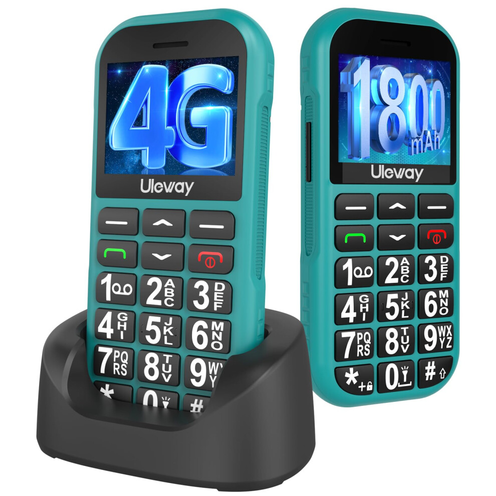 4G Big Button Mobile Phone for Elderly,USB-C Charging,1800mAh Long Standby, Easy to Use Basic Mobile Phone, SIM Free Unlocked Senior Mobile Phone With