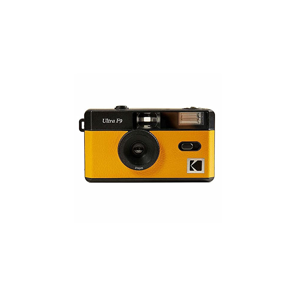 KODAK 490172 Ultra F9 35mm Film Camera Camera - Retro Style, Focus Free, Reusable, Built in Flash, Easy to Use (Kodak Yellow)