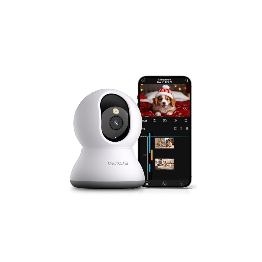 Blurams Indoor Camera 2K, Pet Camera, 360? Indoor Security Camera, Dog Cameras House Security With Color/Ir Night Vision, 2-Way Talk, Motion 5051216828143