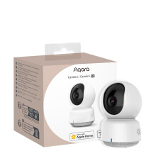 Aqara 2K Indoor Security Camera E1, Pan & Tilt, HomeKit Secure Video Indoor Camera, Two-Way Audio, Night Vision, Person Tracking, Wi-Fi 6, Plug-in Cam
