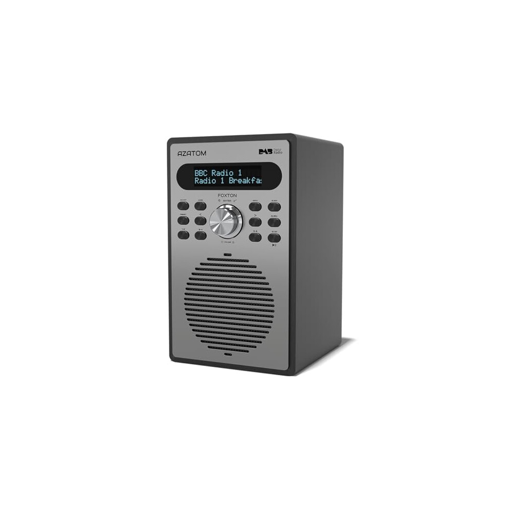 Dab/Dab+ Digital Fm Radio With Bluetooth, Alarm, Presets, Wood Effect, Headphone Socket, Mains Plug (Foxton ) Black 5051216830108