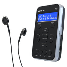 AZATOM A2 DAB/DAB+ Portable Digital Radio, Sports model, Pocket size, Rechargeable battery with 24hr playtime, Earphone, 40 Station Presets, Clock
