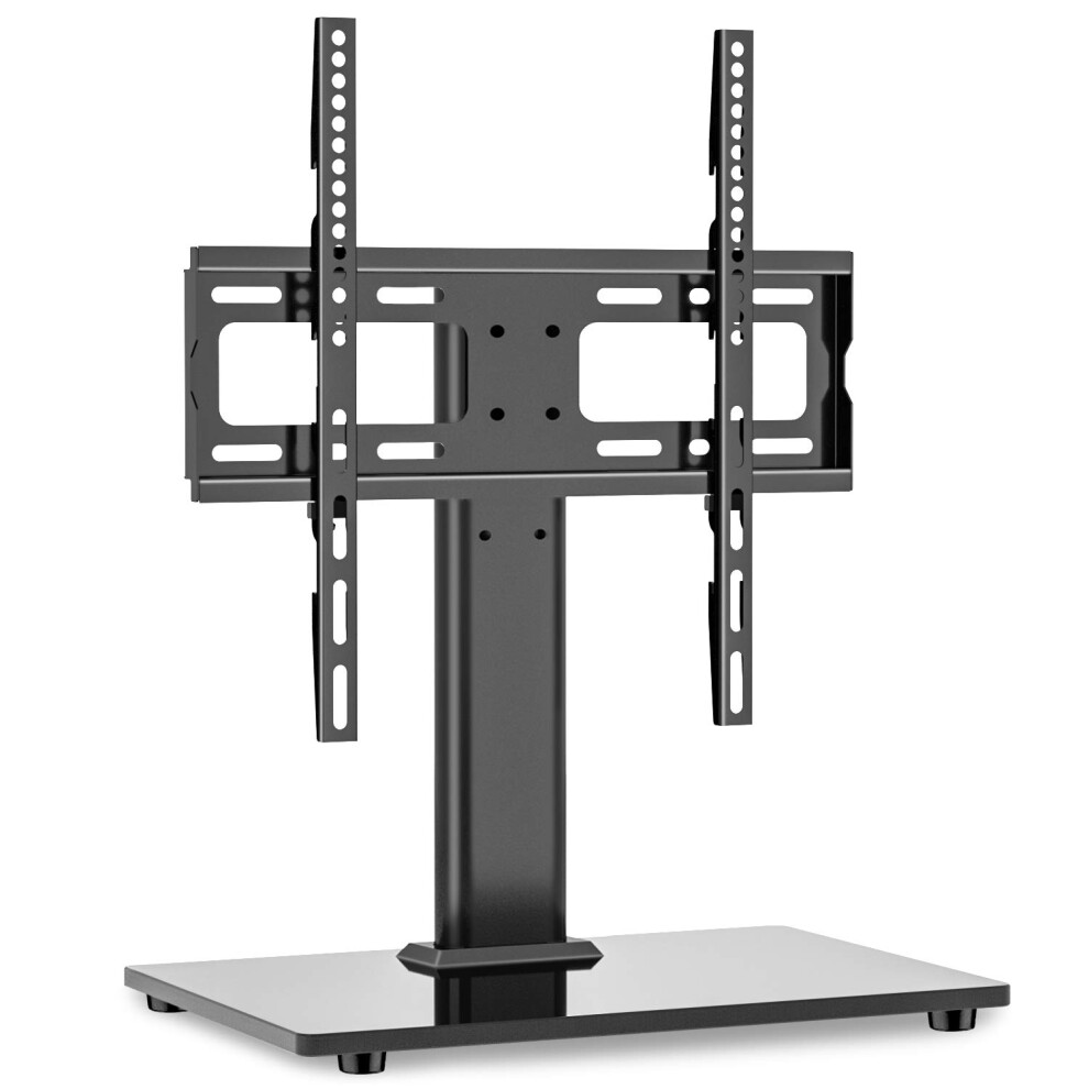 Universal Table Top TV Stand - Swivel TV Stand Base for 26-55 inch LCD/LED/OLED/Plasma TVs with Bracket Height Adjustable Max. VESA 400x400mm up to