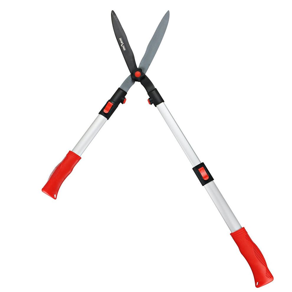 FLORA GUARD Telescopic Hedge Shear, Extendable Handles Adjust to Exact Length Required 67cm to 88cm, Super Lightweight Approx 1kg, Garden Shears with