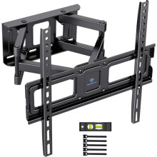 PERLESMITH TV Wall Bracket, Swivel Tilt TV Wall Mount for 26-65 Inch Flat & Curved TV up to 45kg, TV Bracket Max VESA 400x400mm
