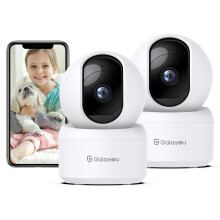 GALAYOU 2K WiFi Pet Camera, Home Security Camera Indoor for Dog, Cat, Baby Monitor Camera, 360? Wireless Camera, Motion Tracking, Night Vision, 2-Way