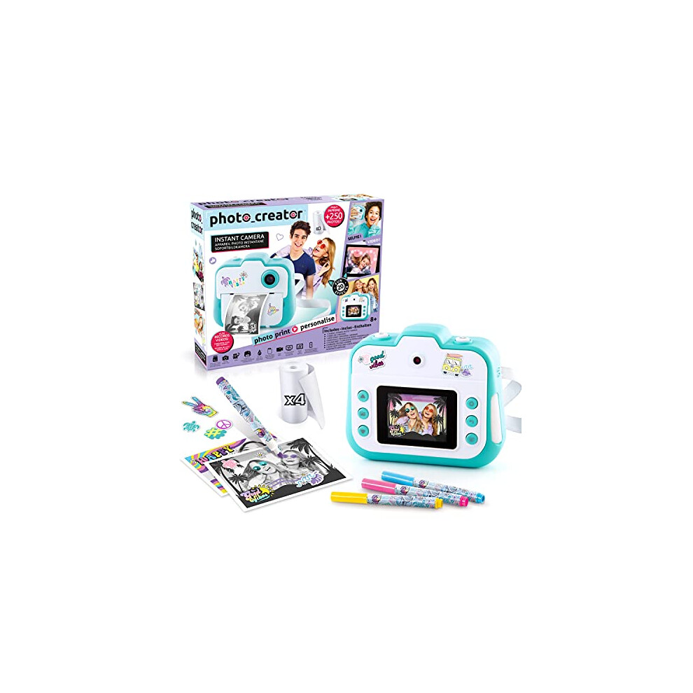 Studio Creator Photo Creator Instant , Kids Digital Camera with Built-In Printer, 250+ Dry Prints, 4GB Micro SD Card Included, Rechargeable, (CLK