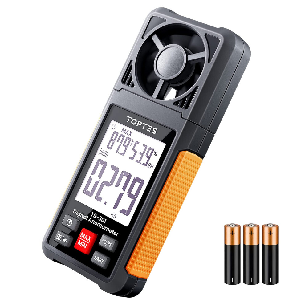 Toptes Ts-301 Anemometer Wind Speed Meter, Measuring Wind Speed For Sailing/Drone/Surfing/Hvac Vent, 2.26-Inch Display Wind Speed Meter, Wind Meter 5051216847762
