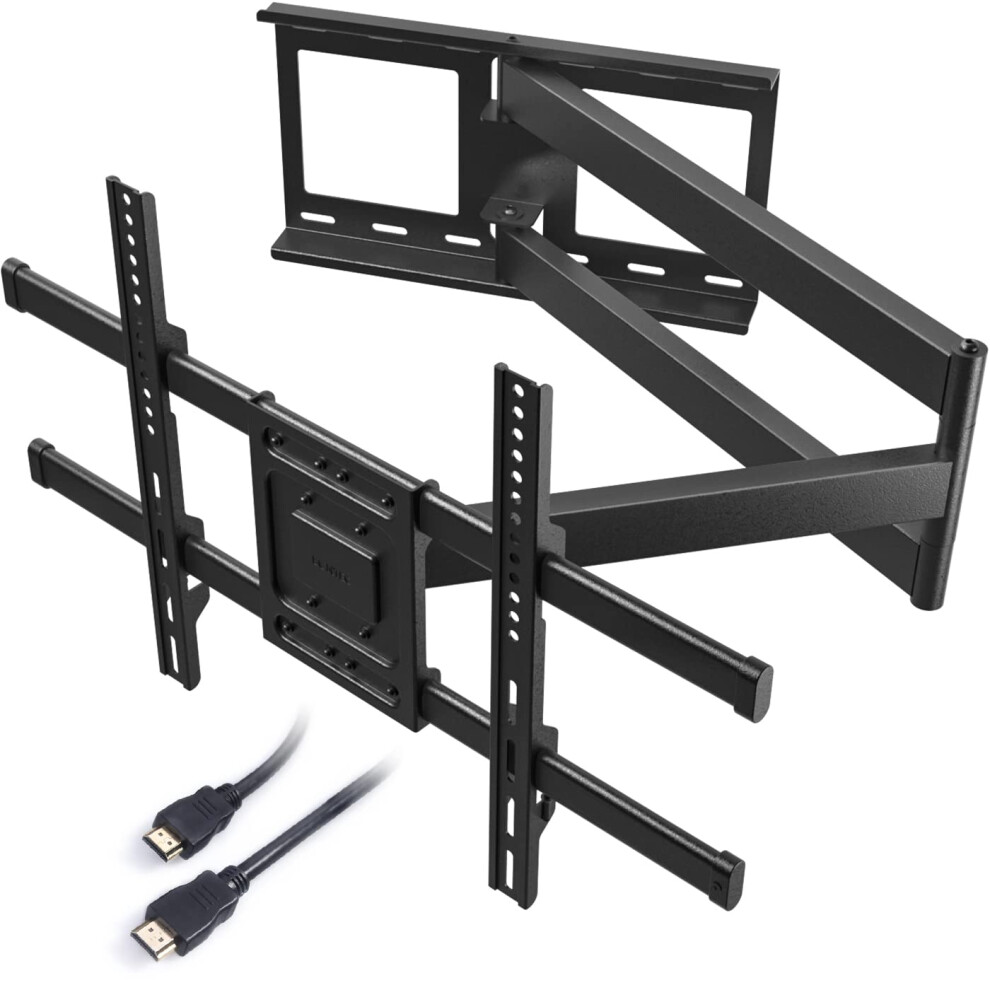 BONTEC TV Wall Bracket with Extra Long Articulated Arm for 32-75 inch up to 60 kg, Universal Long Reach Arm TV Wall Mount with Tilt, Swivel, Rotate,