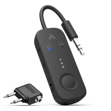 Avantree Relay - Premium Airplane Bluetooth 5.3 Adapter, Supports 2 AirPods or Headphones with aptX Low Latency, 3.5mm AUX Wireless Audio Transmitter