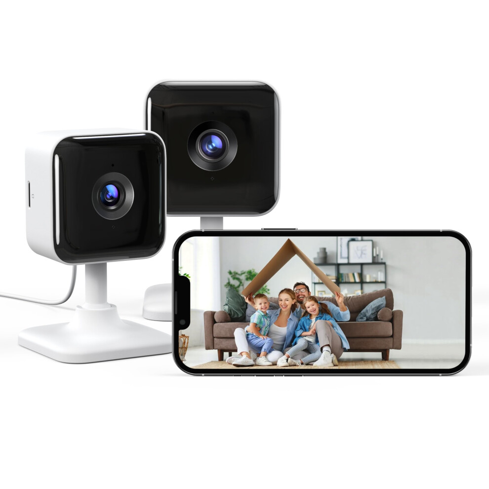 Gncc Indoor Camera 1080P Security Camera 2 Packs Cctv Camera House Security, Home Security Camera, Motion/Sound Detection, 2-Way Audio, Night Vision, 5051216849858