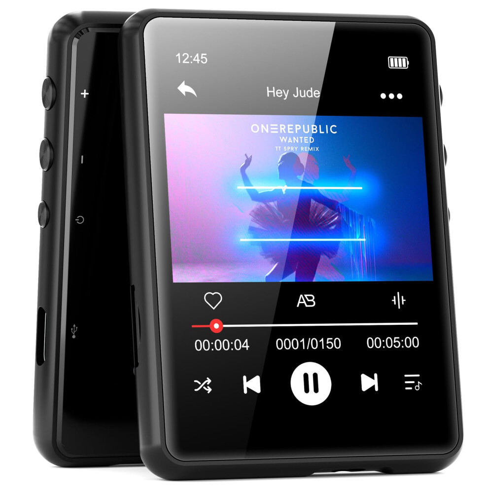 Mechen 64Gb Mp3 Player Bluetooth 5.3 With 2.4" Full Touch Screen?Portable Digital Music Player With Speaker?Fm Radio, Line Recording, Hifi Lossless