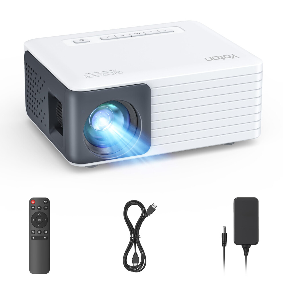 Mini Projector, Portable Phone Projector 1080P Full HD Support, YOTON Y3 Home Theater Movie Projector, Small Video Projector Compatible with