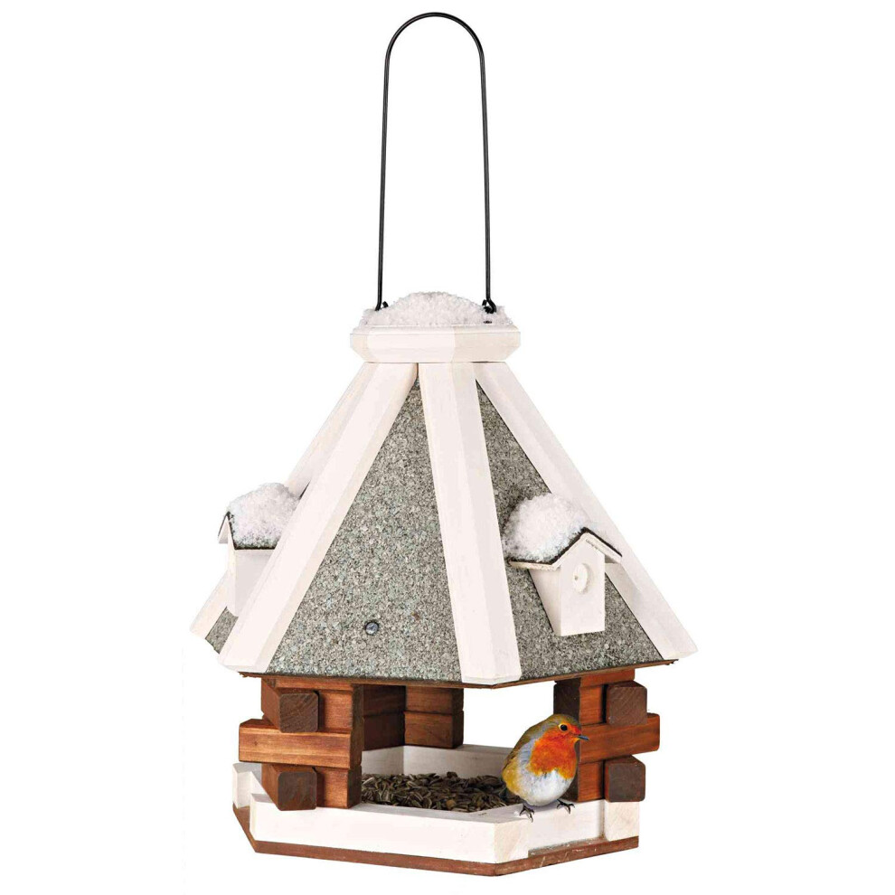 Trixie Natura Hanging Bird Feeder, 35 x 36 cm Diameter, Brown/White