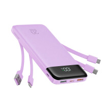 Charmast Power Bank with built-in Cables,20000mAh 20W PD QC Quick Charge Portable Charger USB C Power Bank Fast Charging compatiable with iPhone iPad