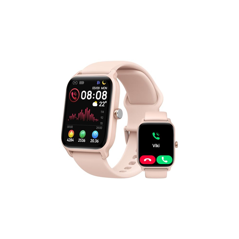 Smart Watch for Women, Answer/Make Calls, Alexa Built-in, [1.8"HD Screen] Smart Watches for Women iPhone/Samsung/Android, Fitness Watch with Heart