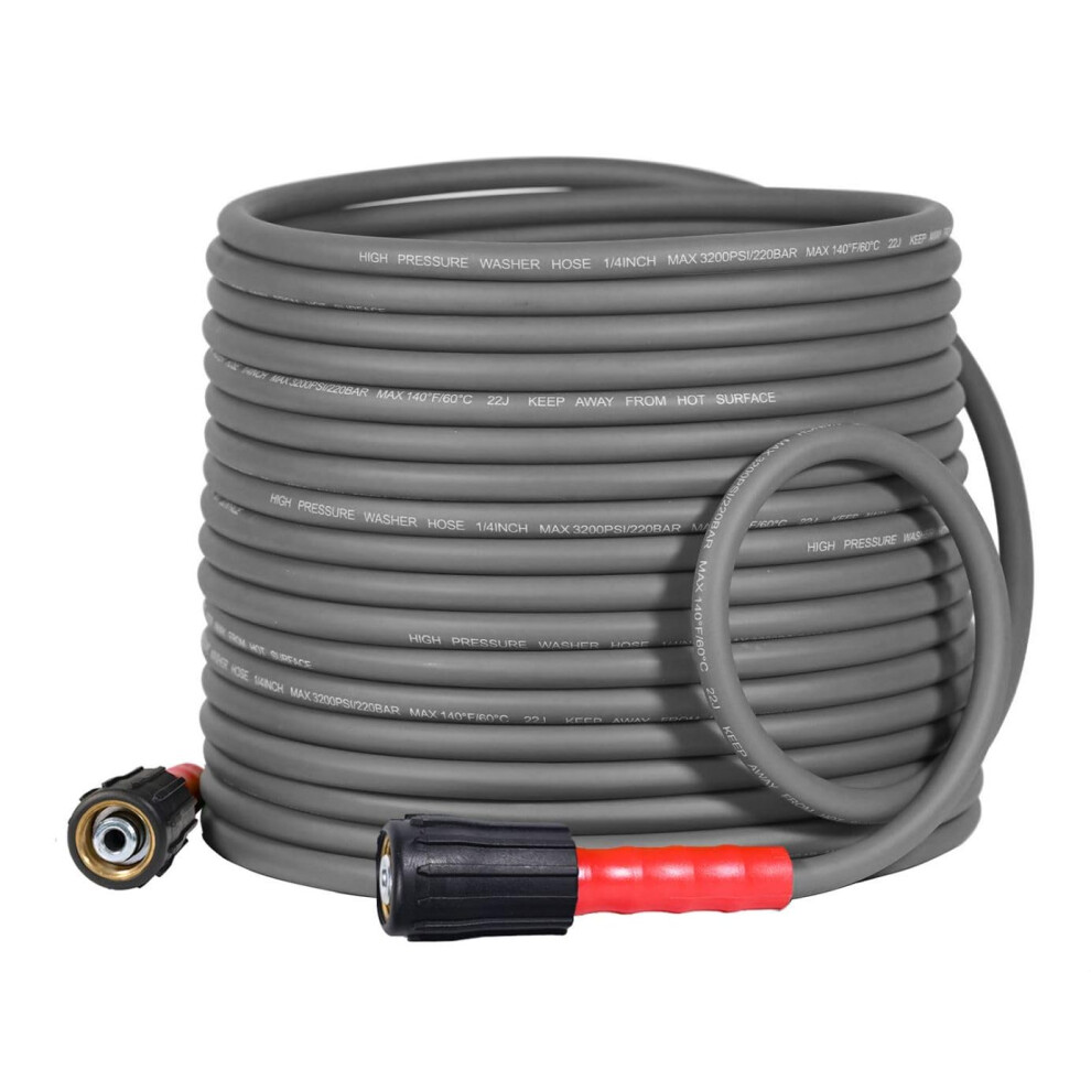 YAMATIC M22 Flexible Pressure Washer Hose 15M/50FT 1/4", Kink Resistant Power Washer Hose Replacement for Flexzilla Uberflex Ryobi Genarac Troy Bilt