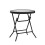 PHI VILLA Folding Side Table, Foldable Coffee Table, Outdoor Garden Table, Small Round Patio Table - Black 4