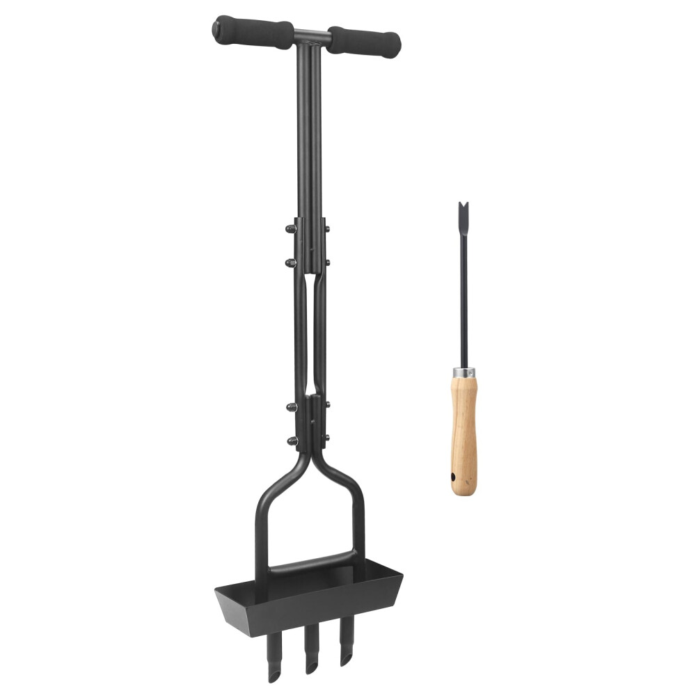 MEIIOFS Lawn Aerator - Aerator Lawn Tool, Lawn Aerator Coring Tool with Soil Core Storage Tray Manual Core Aerator for Garden Yard Care