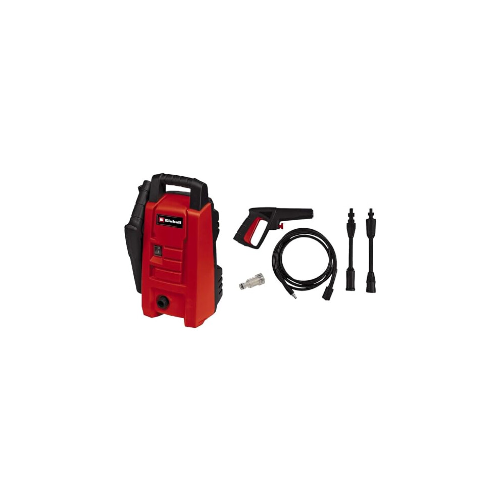 Einhell High-pressure cleaner TC-HP 90 (1200 W, max. 90 bar, output max. 372 l/h, carry-handle, water connection + integrated filter, complete with