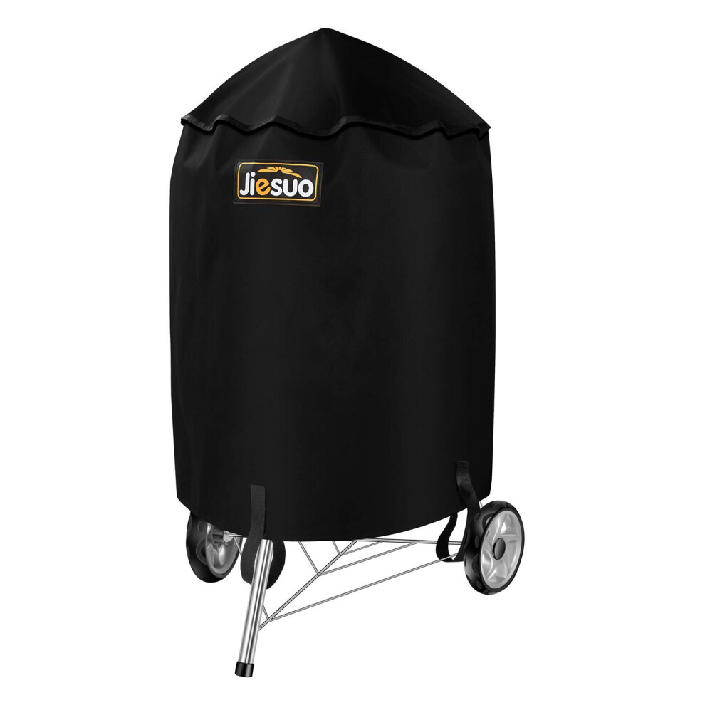 Jiesuo 57Cm Bbq Cover For Weber Charcoal Kettle: Heavy Duty Waterproof Weather Resistant Barbeque Grill Covers