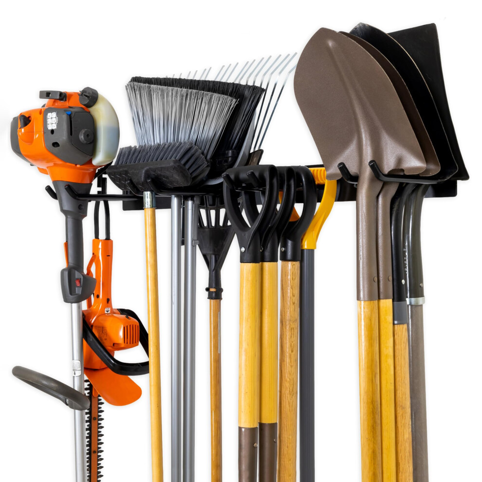 Storeyourboard Blat Tool Storage Rack, Garage Wall Mount Organizer, Holds Garden Tools, Shovels, Rakes, Brooms, Cords, And More 5051216855255